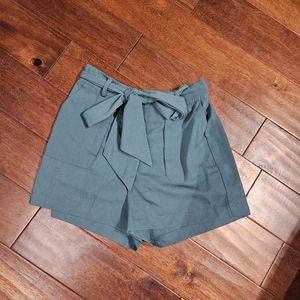 A New Day tie belt teal shorts